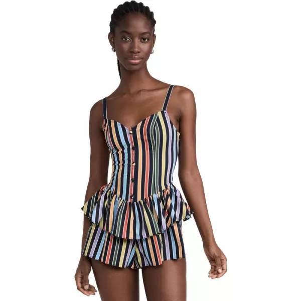 Womens Arlette RomperBlack Multi Stripe