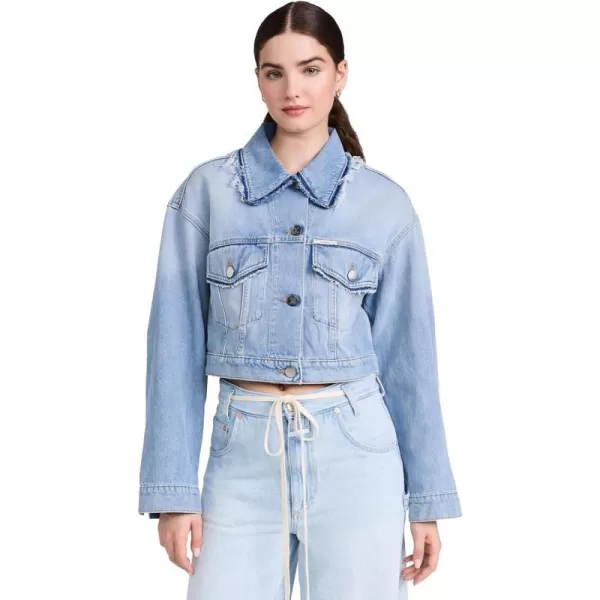 Womens Boxy Denim JacketLight Blue