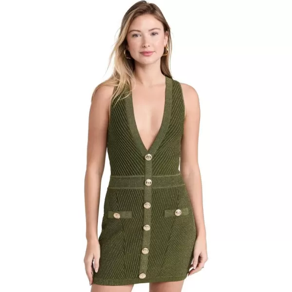 Womens Ellison DressMetallic Military Green