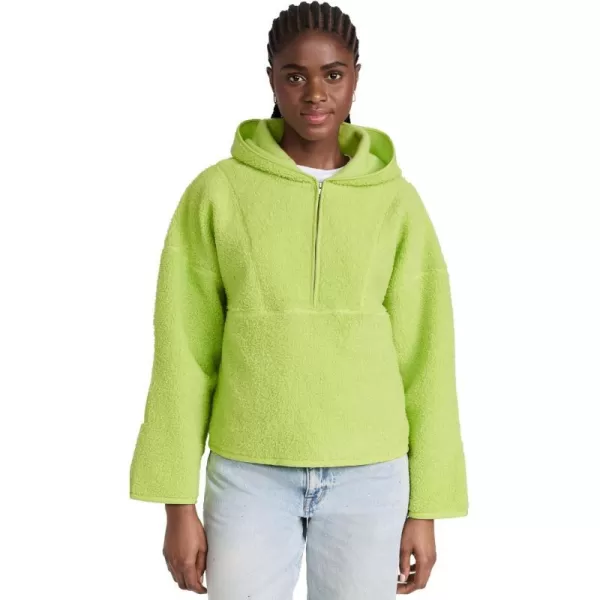 Womens Sherpa Mammoth Half Zip HoodieMatcha