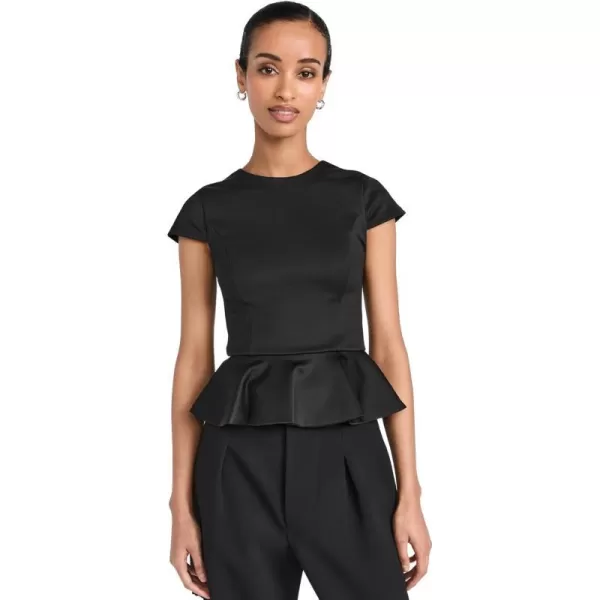 alice  olivia Womens Veronica Peplum TopBlack