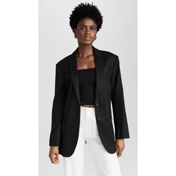 rag  bone Womens Odessa Linen BlazerBlack