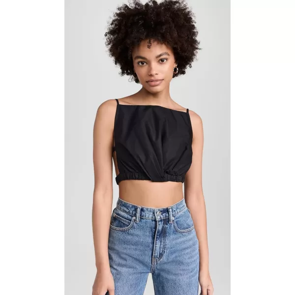 31 Phillip Lim Womens Cropped Twist Front Cami with Open BackBlack