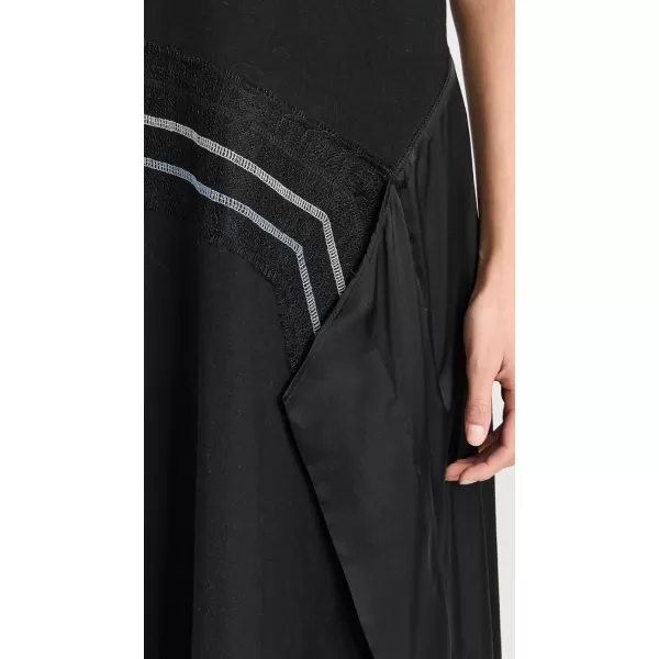 31 Phillip Lim Womens Deconstructed TShirt Dress with Satin and LaceBlk Multi