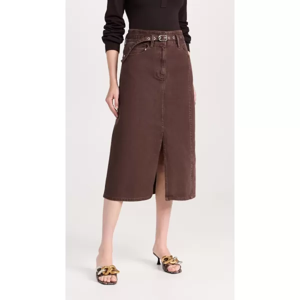 31 Phillip Lim Womens Denim ALine SkirtCoffee