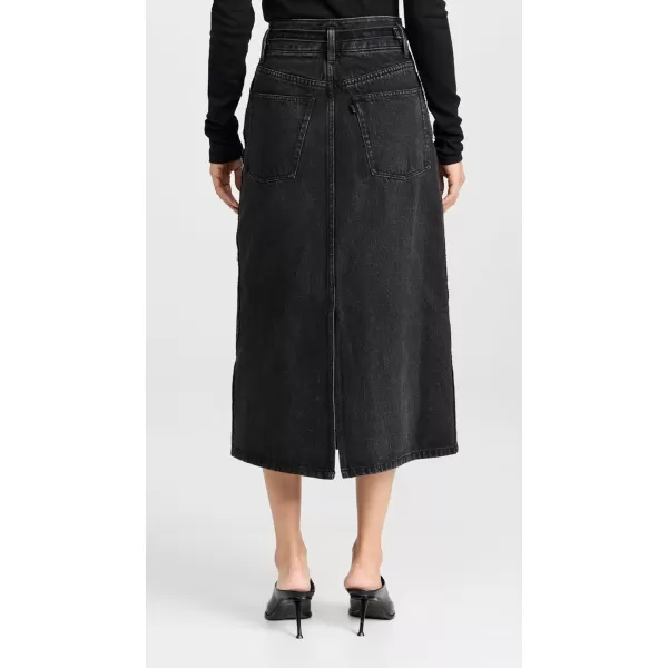 31 Phillip Lim Womens Denim ALine SkirtWashed Black