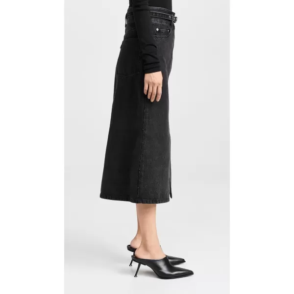 31 Phillip Lim Womens Denim ALine SkirtWashed Black