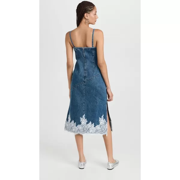 31 Phillip Lim Womens Denim Slip Dress with LaceBlue