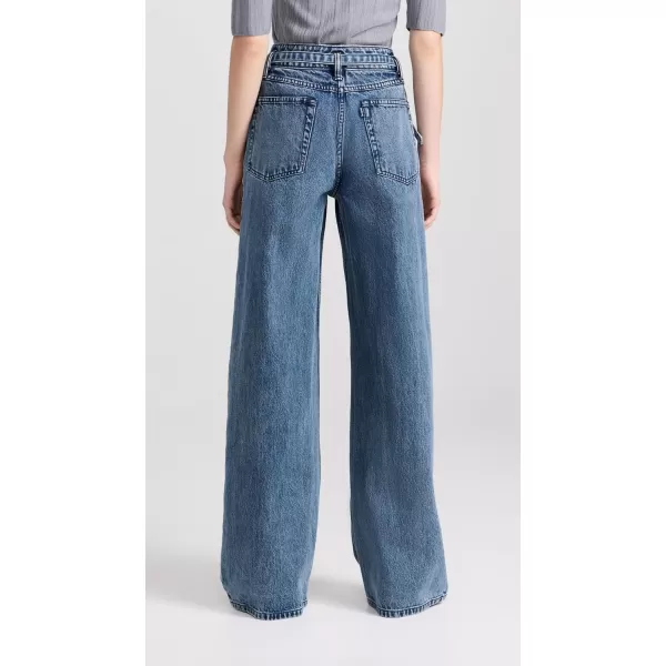 31 Phillip Lim Womens Denim Wide Leg Belted JeansBlue