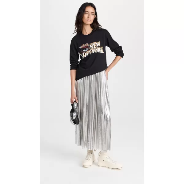 31 Phillip Lim Womens Eye Love NY Embeliished Relaxed TeeBlack