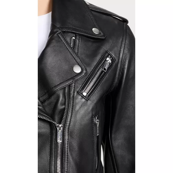 31 Phillip Lim Womens Fitted Belted Leather Biker JacketBlack