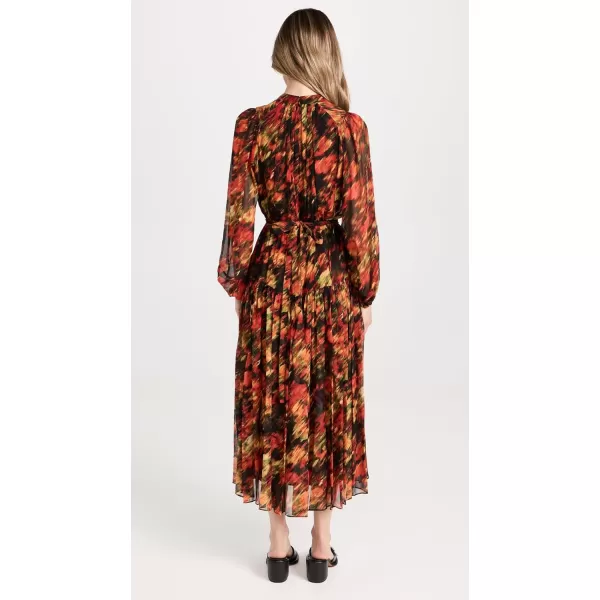 31 Phillip Lim Womens Flowers in Motion Crinkle Chiffon DressBlurred Floral Multi