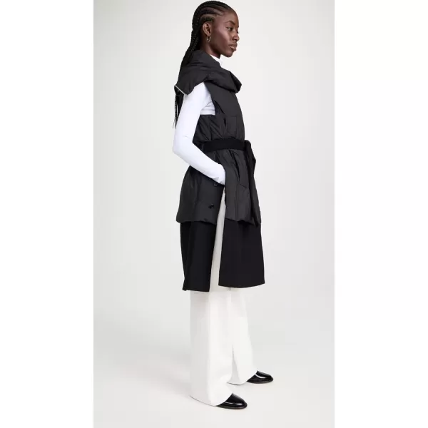 31 Phillip Lim Womens Hooded Wool Combo Puffer VestBlack