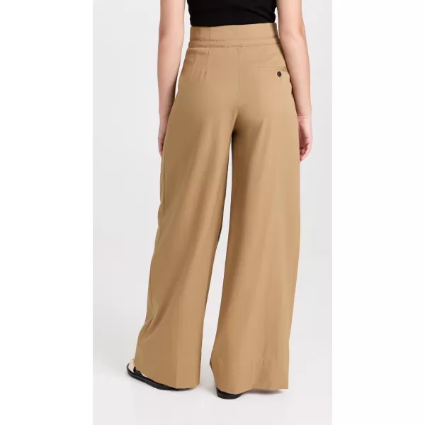 31 Phillip Lim Womens Relaxed Wool High Waist Wide Leg PantsCamel