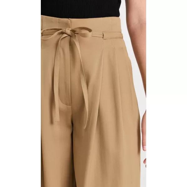 31 Phillip Lim Womens Relaxed Wool High Waist Wide Leg PantsCamel