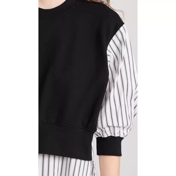 31 Phillip Lim Womens Tear Drop Sleeve Sweatshirt Combo DressBlk Multi