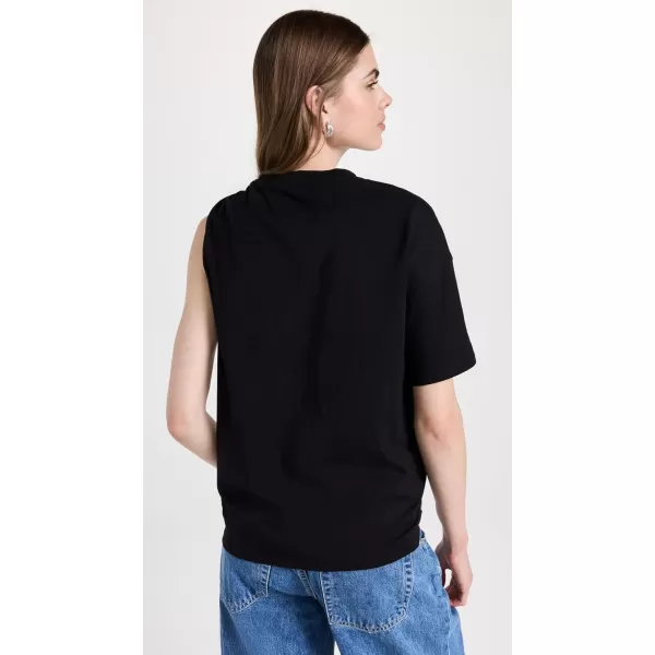 31 Phillip Lim Womens We are NY One Shoulder Twist TShirtBlack Grey Multi