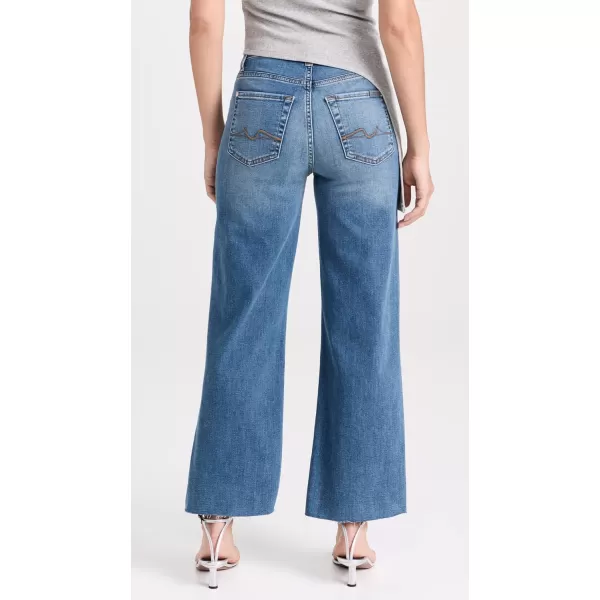 7 For All Mankind Womens Cropped Alexa JeansSapphire Blue