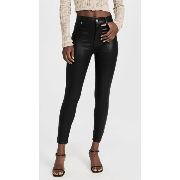 7 For All Mankind Womens HighWaisted AnkleSkinny JeansBrblk Ctd