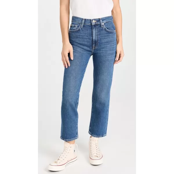 7 For All Mankind Womens Logan Stovepipe Straight Leg Jeans in ExplorerExplorer