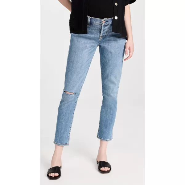 7 For All Mankind Womens Maternity Josefina Jeans with One Knee HoleBrt Lt Brk Twill