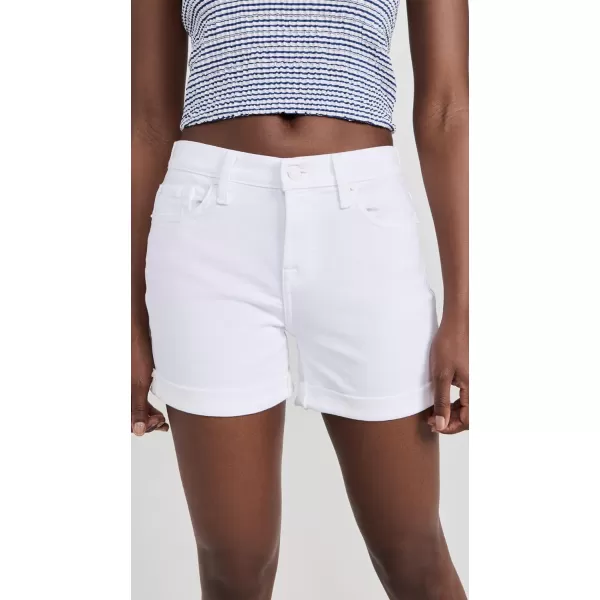 7 For All Mankind Womens Mid Roll ShortsWhite