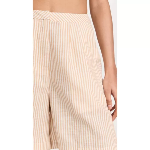 87Origins Womens Stripe ShortsWhiteCream