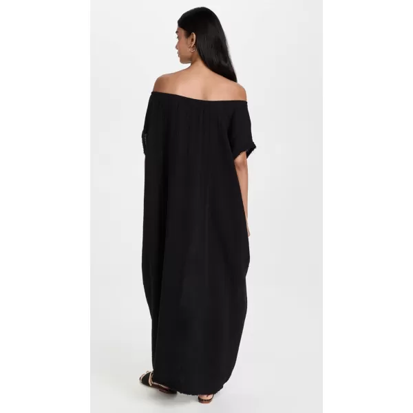 9seed Womens Moonstone Off Shoulder CaftanBlack