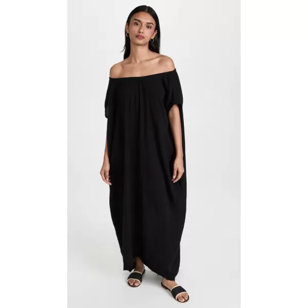 9seed Womens Moonstone Off Shoulder CaftanBlack