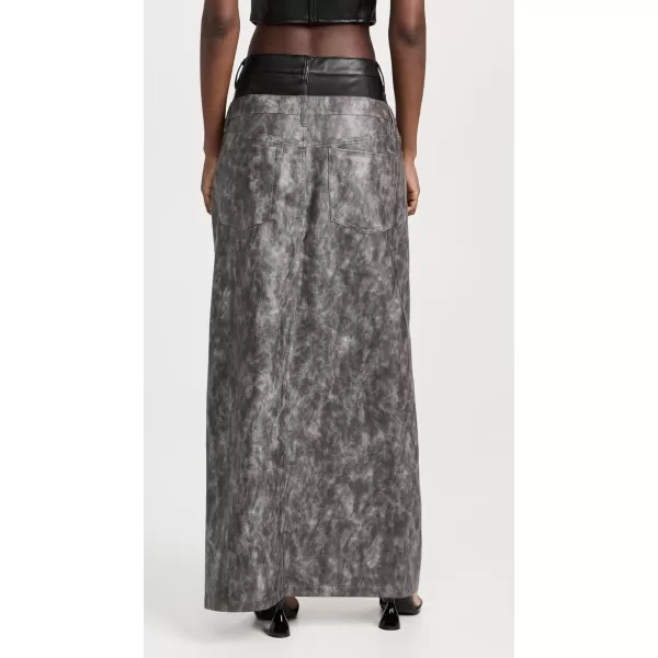 AFRM Womens Easton Double Maxi SkirtTop Gun Grey