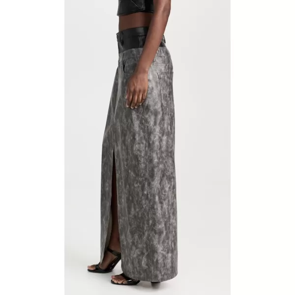 AFRM Womens Easton Double Maxi SkirtTop Gun Grey