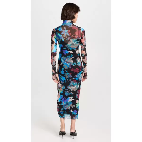 AFRM Womens Shailene Turtleneck Midi DressMarble Floral