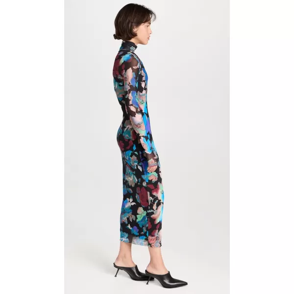 AFRM Womens Shailene Turtleneck Midi DressMarble Floral