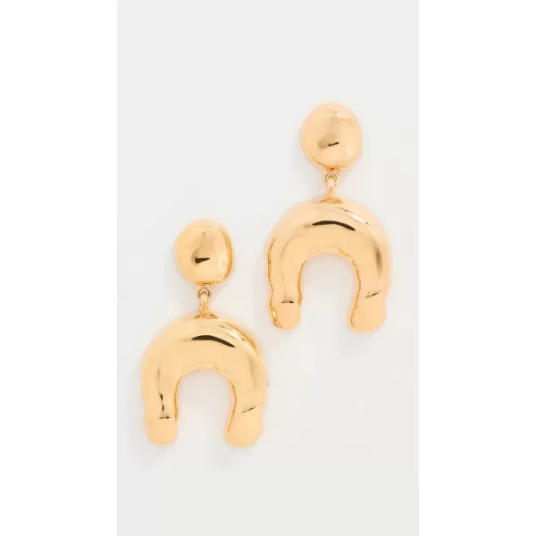 AGMES Womens Wishbone EarringsGold