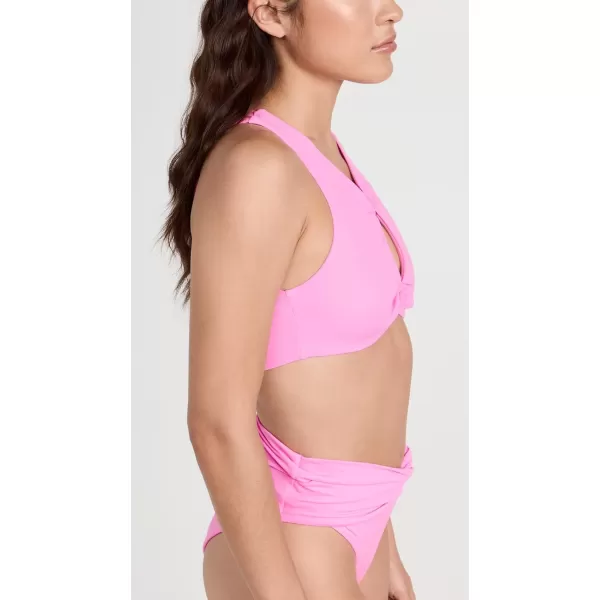 AGUA BENDITA Womens Blair Ross Solid Bikini TopPink