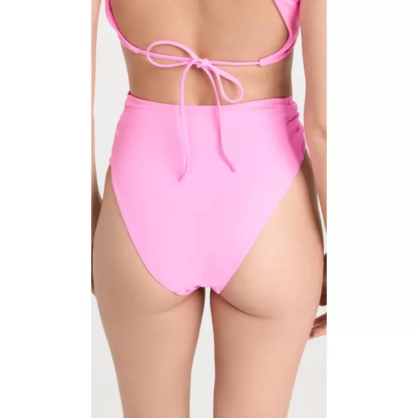 AGUA BENDITA Womens Lily Ross Solid Bikini BottomsPink