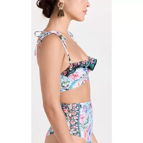 AGUA BENDITA Womens Margot Sally Bikini TopMulticolor