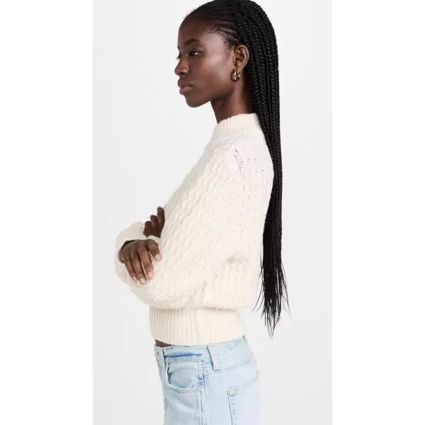 AMO Womens Helen Crop Mock SweaterNatural