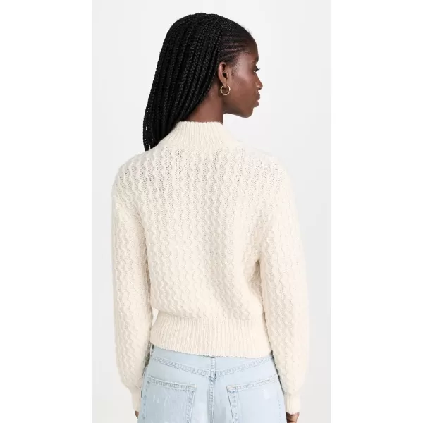 AMO Womens Helen Crop Mock SweaterNatural