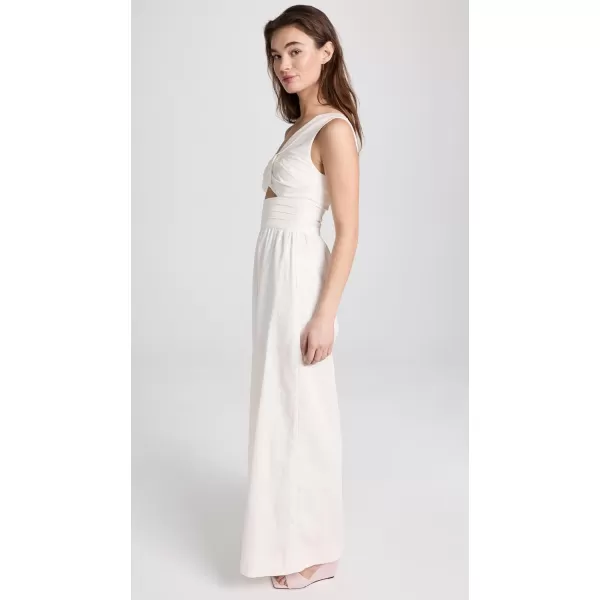 AMUR Womens Laurie One Shoulder JumpsuitOffwhite