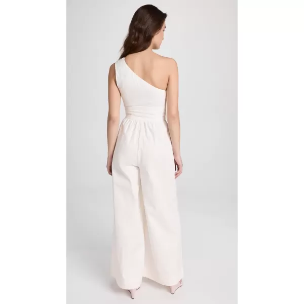 AMUR Womens Laurie One Shoulder JumpsuitOffwhite