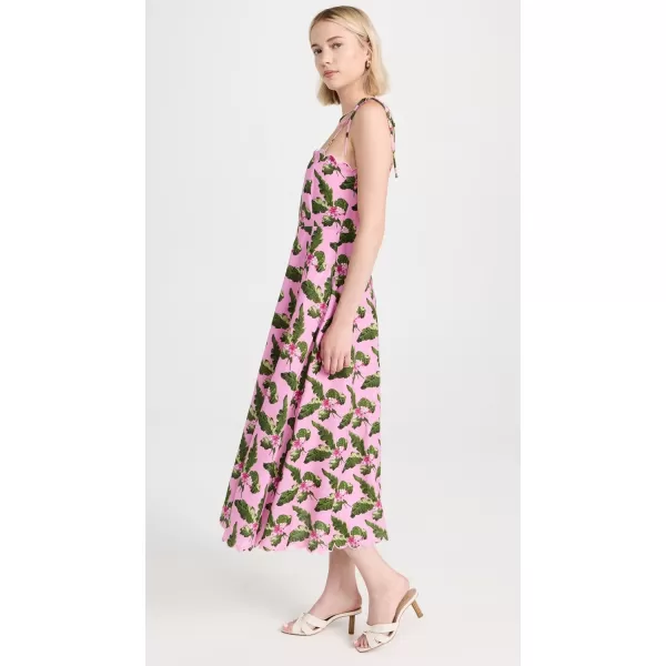 AMUR Womens Tori Midi DressMelon Palm