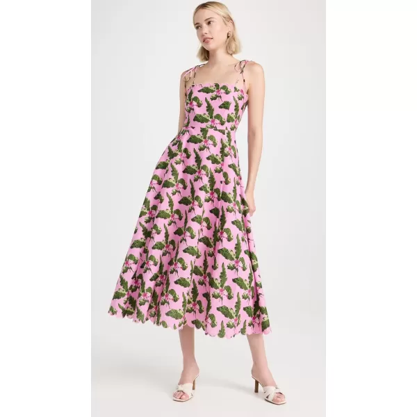 AMUR Womens Tori Midi DressMelon Palm