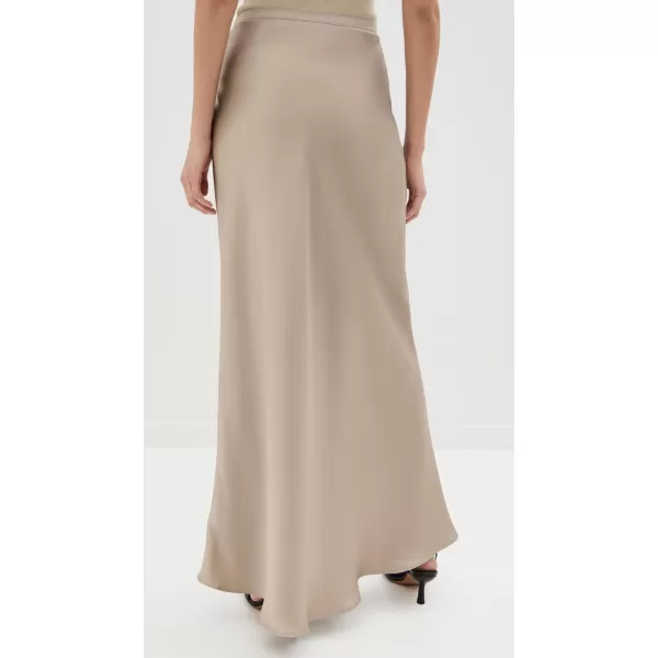 ANINE BING Womens Bar Silk Maxi SkirtTaupe