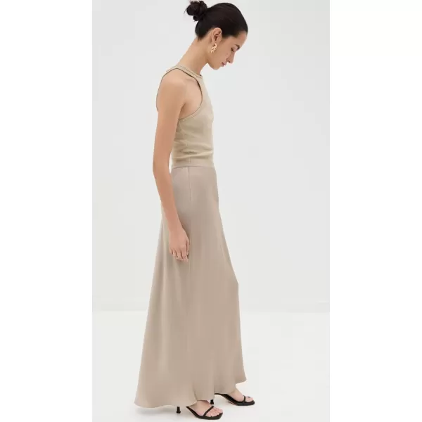 ANINE BING Womens Bar Silk Maxi SkirtTaupe