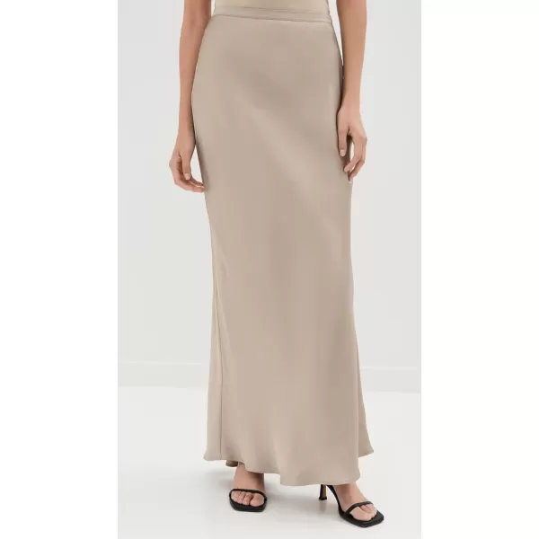 ANINE BING Womens Bar Silk Maxi SkirtTaupe