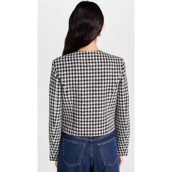 ANINE BING Womens Cara JacketCream and Black Houndstooth