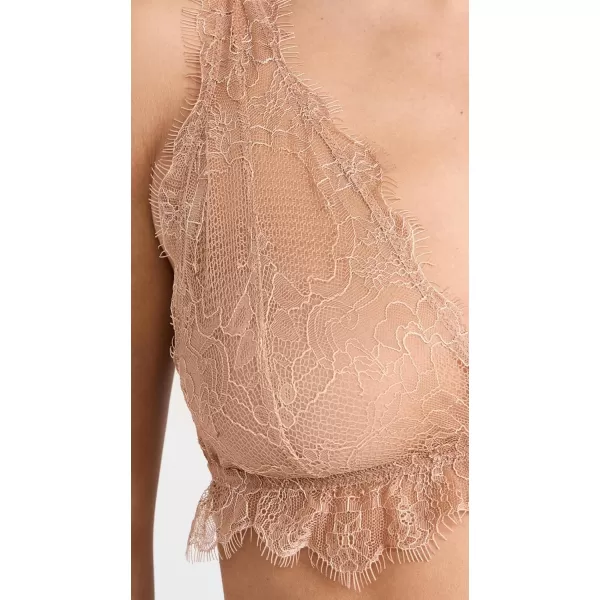 ANINE BING Womens Delicate Lace BraCamel