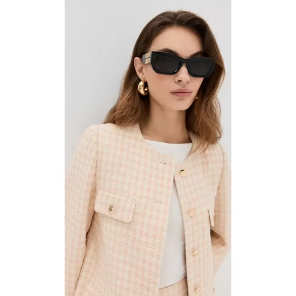 ANINE BING Womens Janet JacketCream and Peach Houndstooth