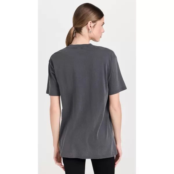 ANINE BING Womens Walker Tee Spotted LeopardWashed Black